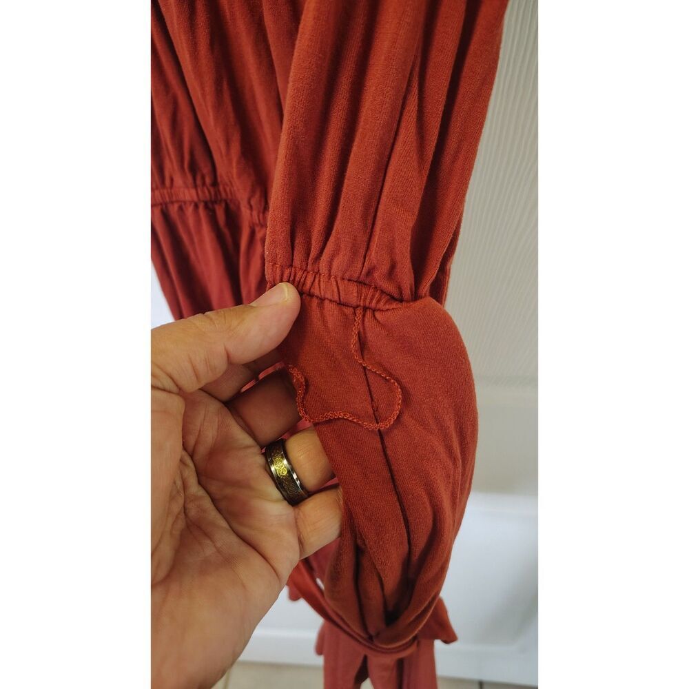 EST. 1946 Rust Orange Off-the-Shoulder Ruffle Romper Small - Picture 5 of 6